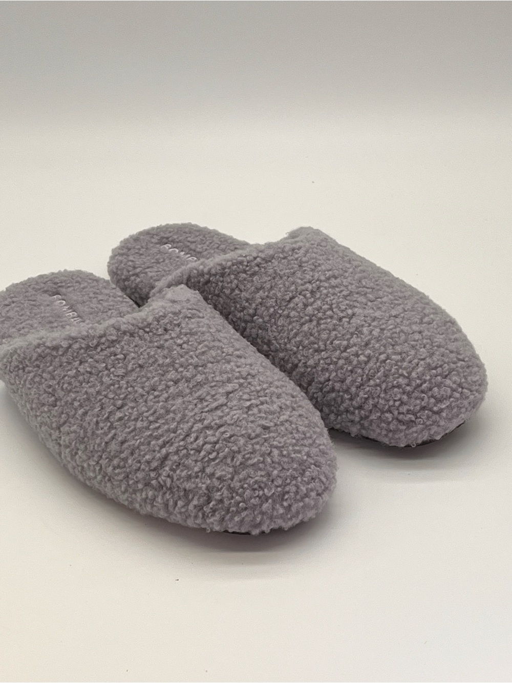Bombas Cozy Sunday Mule Women's 9 Soles Gray Shearling Slip-On Slippers